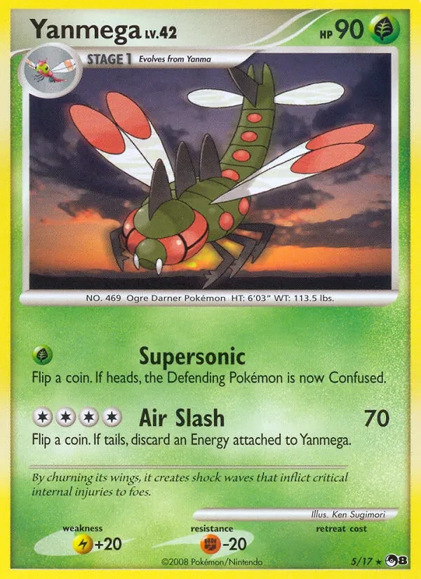 Yanmega 5/17 POP Series 8 Pokémon Karte