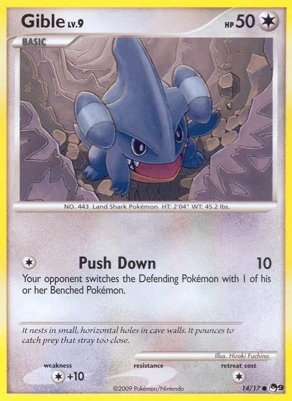 Gible 14/17 POP Series 9 Pokémon Karte