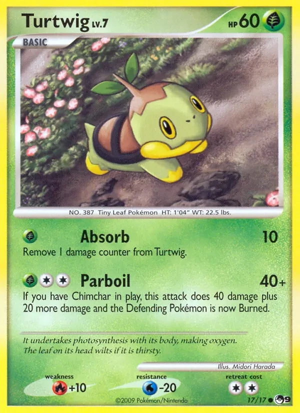 Turtwig 17/17 POP Series 9 Pokémon card