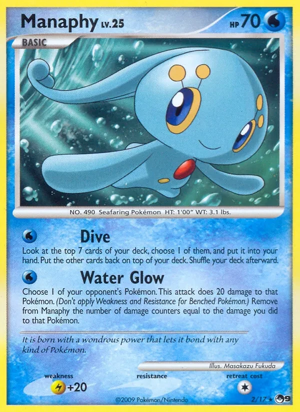 Manaphy 2/17 POP Series 9 Pokémon card
