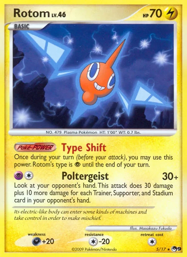 Rotom 5/17 POP Series 9 Pokémon card