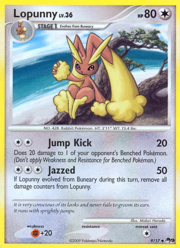 Lopunny 9/17 POP Series 9 Pokémon card