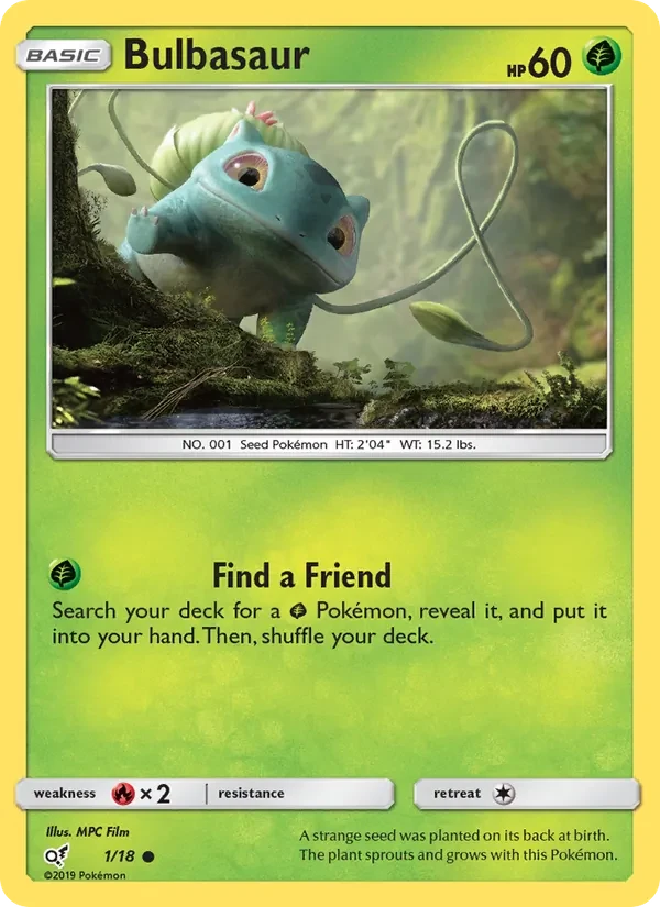 Bulbasaur 1/18 Detective Pikachu Pokémon card