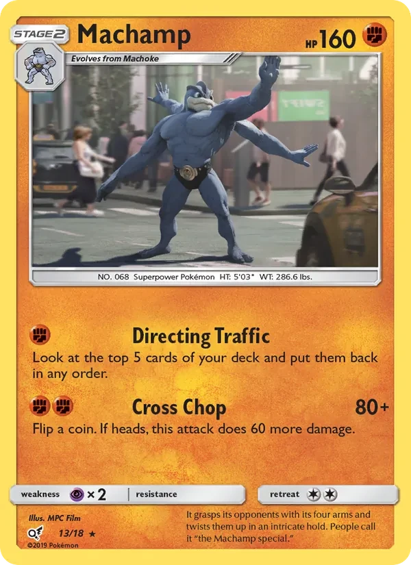 Machamp 13/18 Detective Pikachu Pokémon card