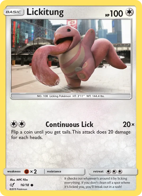 Lickitung 16/18 Detective Pikachu Pokémon card