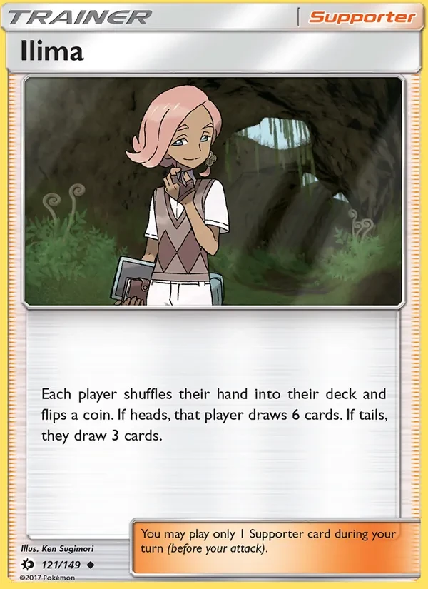 Ilima 121/149 Sun & Moon Pokémon card