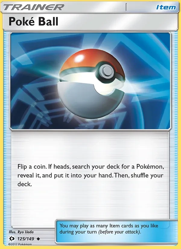 Poké Ball 125/149 Sun & Moon Pokémon card