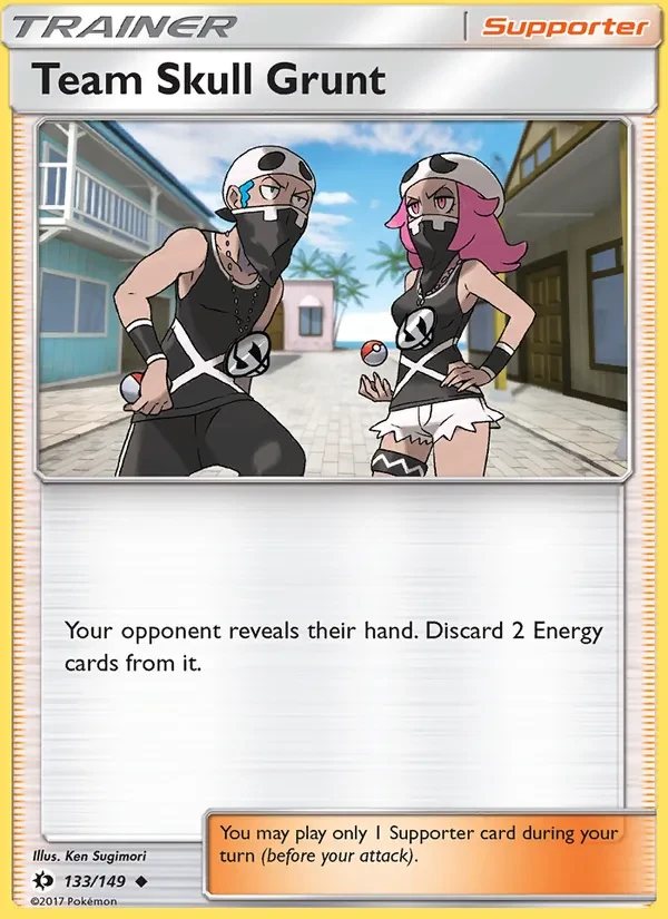 Team Skull Grunt 133/149 Sun & Moon Pokémon card