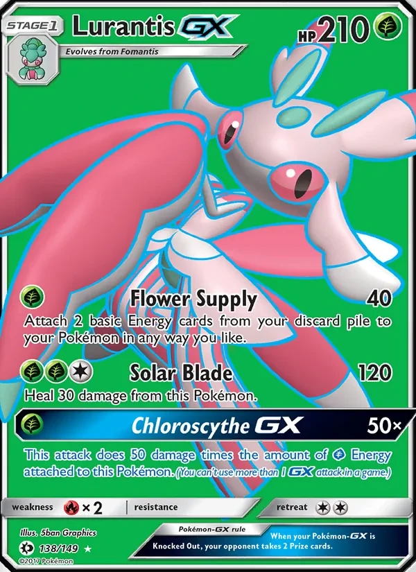 Lurantis GX 138/149 Sun & Moon Pokémon card
