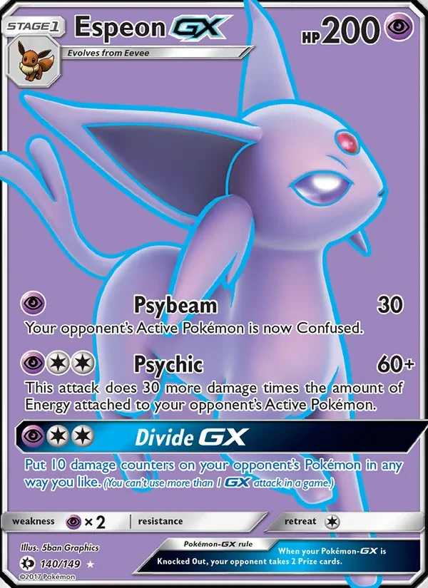 Espeon GX 140/149 Sun & Moon Pokémon card