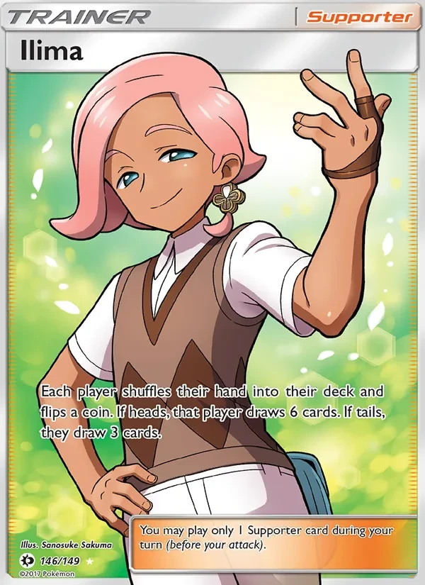 Ilima 146/149 Sun & Moon Pokémon card