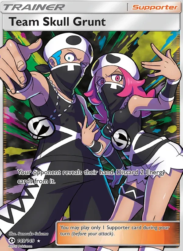 Team Skull Grunt 149/149 Sun & Moon Pokémon card
