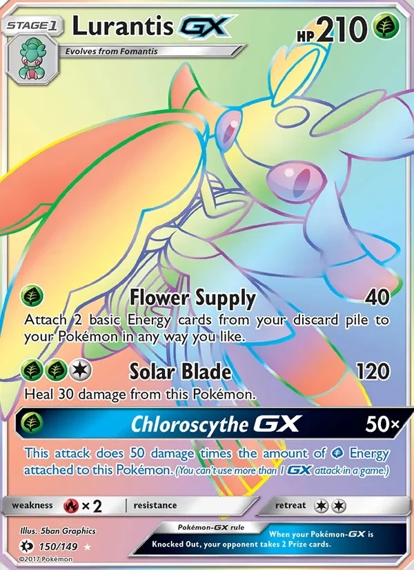Lurantis GX 150/149 Sun & Moon Pokémon Karte