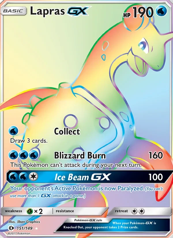 Lapras GX 151/149 Sun & Moon Pokémon Karte