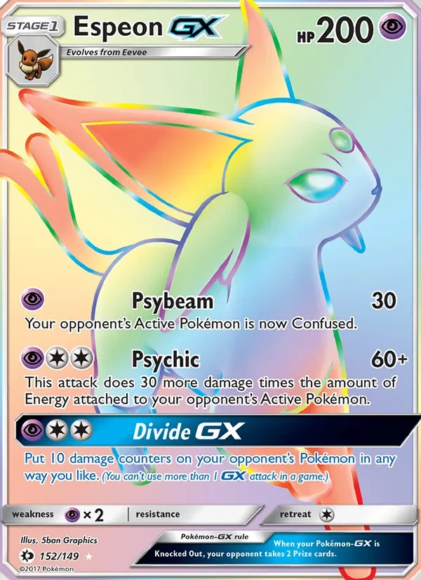 Espeon GX 152/149 Sun & Moon Pokémon card