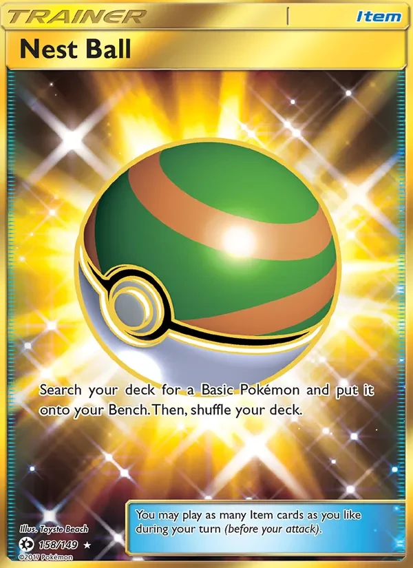 Nest Ball 158/149 Sun & Moon Pokémon card