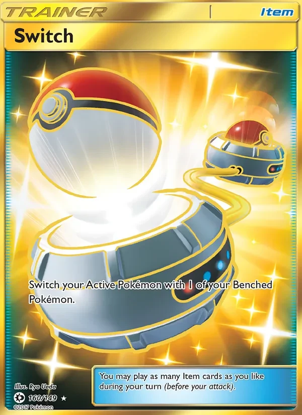 Switch 160/149 Sun & Moon Pokémon card