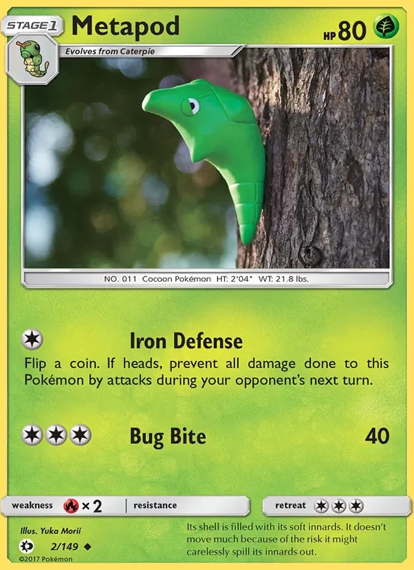 Metapod 2/149 Sun & Moon Pokémon card