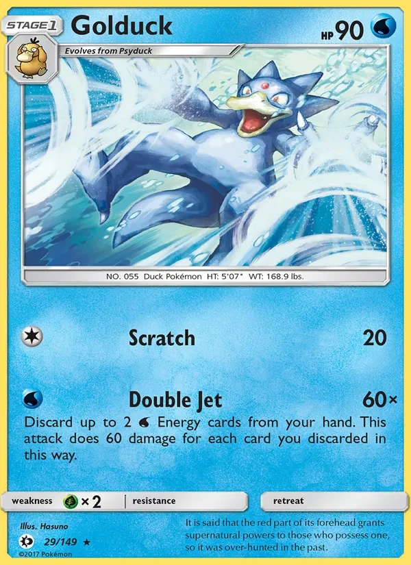 Golduck 29/149 Sun & Moon Pokémon card