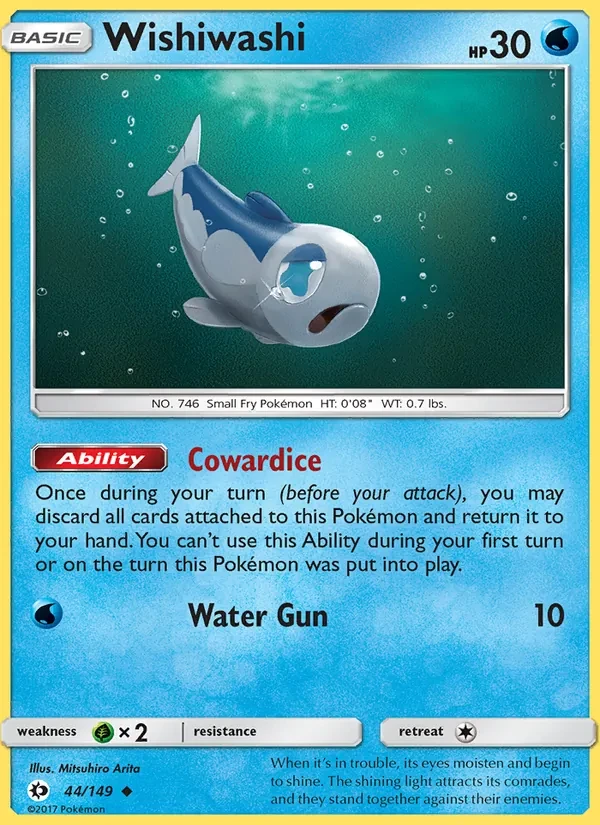 Wishiwashi 44/149 Sun & Moon Pokémon card
