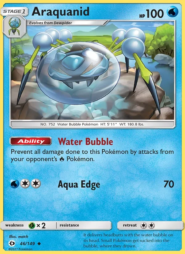 Araquanid 46/149 Sun & Moon Pokémon card