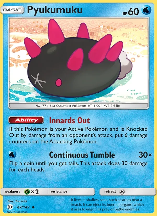 Pyukumuku 47/149 Sun & Moon Pokémon card