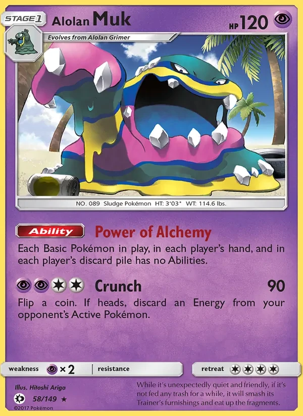 Alolan Muk 58/149 Sun & Moon Pokémon card