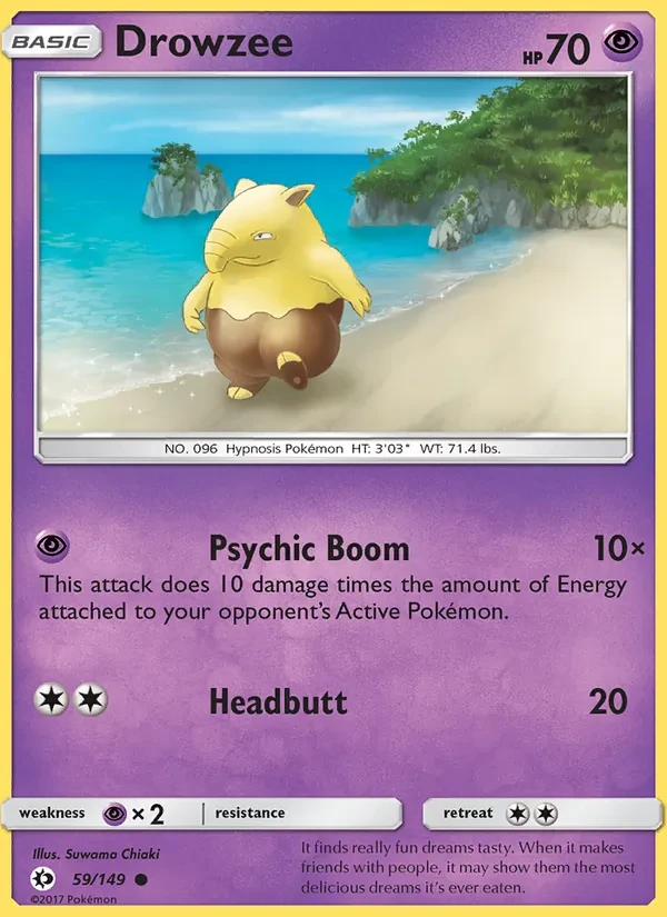 Drowzee 59/149 Sun & Moon Pokémon card