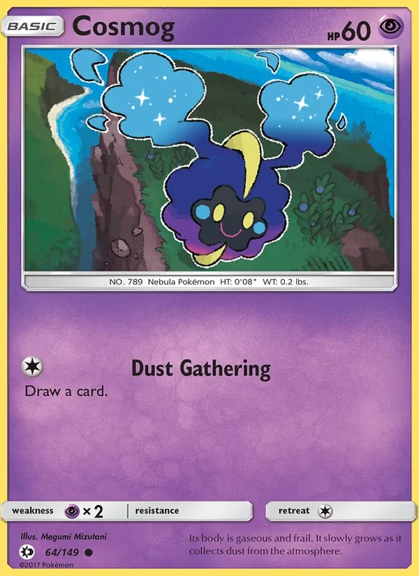 Cosmog 64/149 Sun & Moon Pokémon card