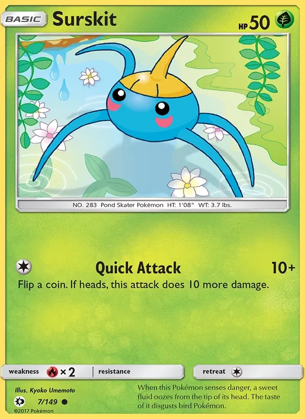 Surskit 7/149 Sun & Moon Pokémon card