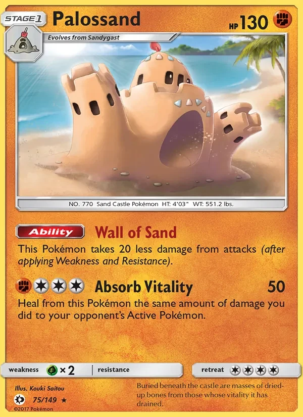 Palossand 75/149 Sun & Moon Pokémon Karte