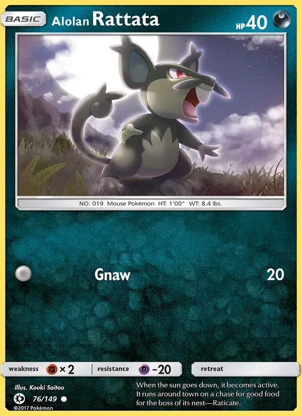 Alolan Rattata 76/149 Sun & Moon Pokémon card