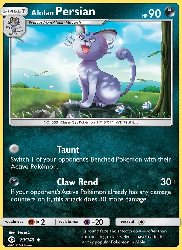 Alolan Persian 79/149 Sun & Moon Pokémon card