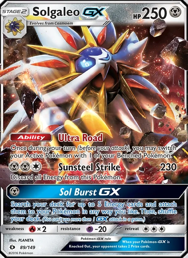 Solgaleo GX 89/149 Sun & Moon Pokémon card