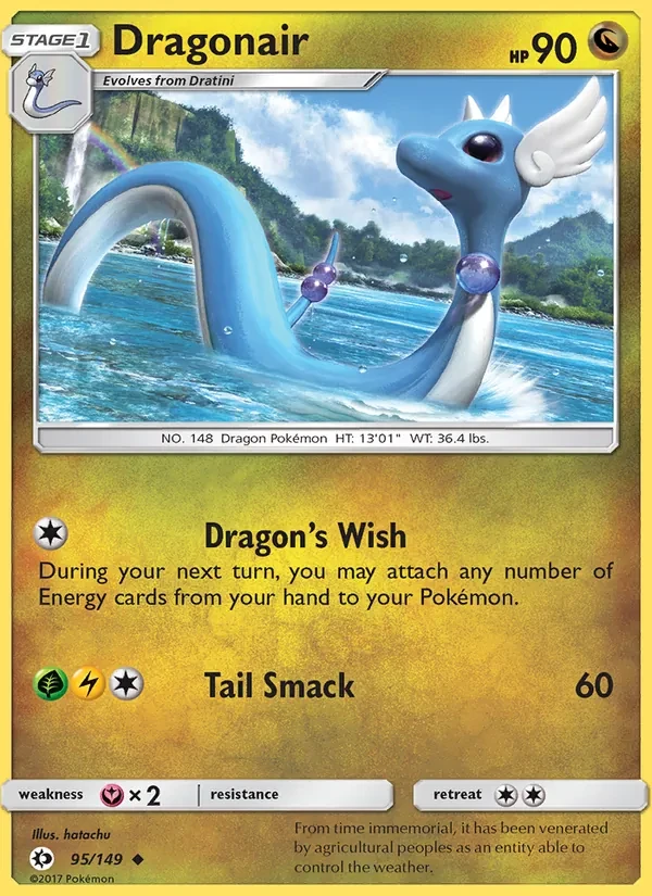 Dragonair 95/149 Sun & Moon Pokémon card