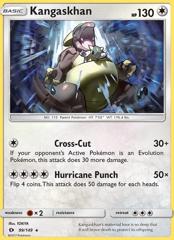 Kangaskhan 99/149 Sun & Moon Pokémon card