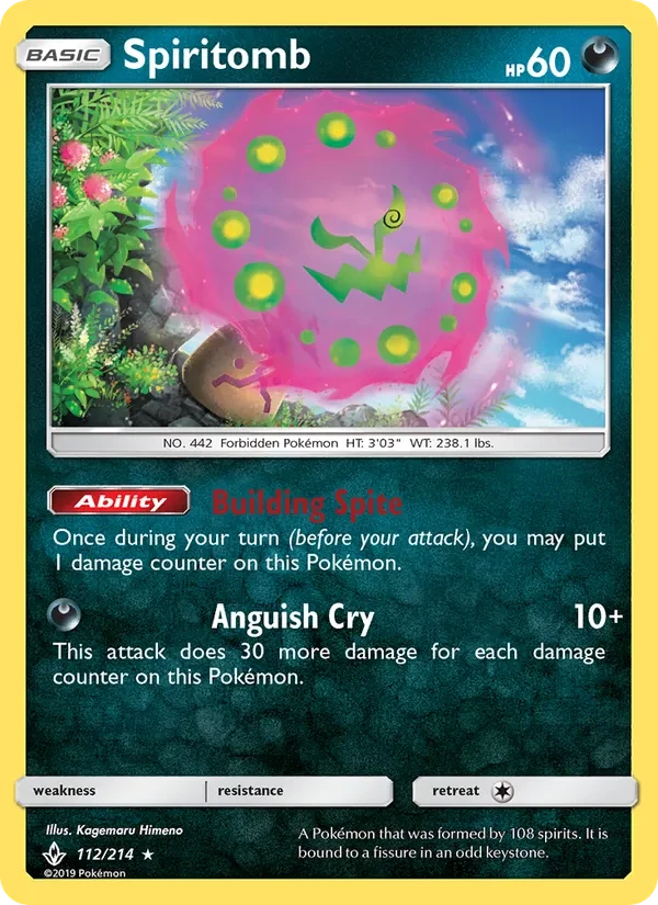 Spiritomb 112/214 Unbroken Bonds Pokémon card