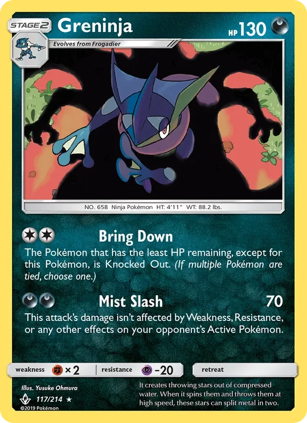 Greninja 117/214 Unbroken Bonds Pokémon card