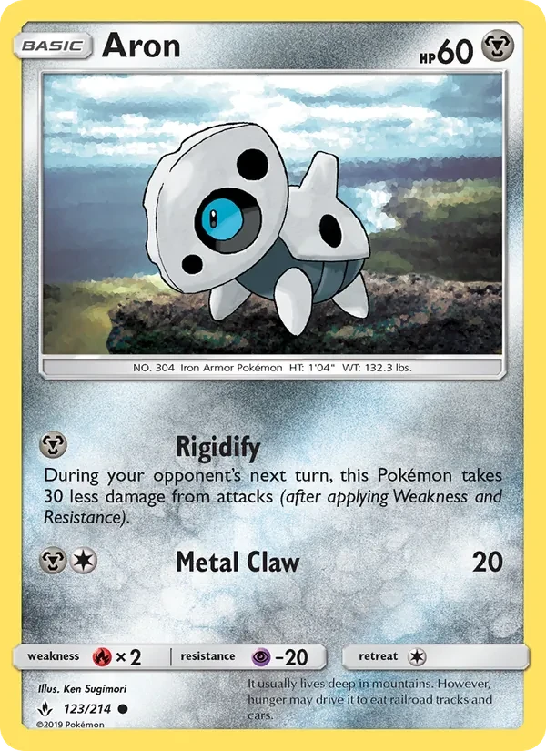 Aron 123/214 Unbroken Bonds Pokémon Karte