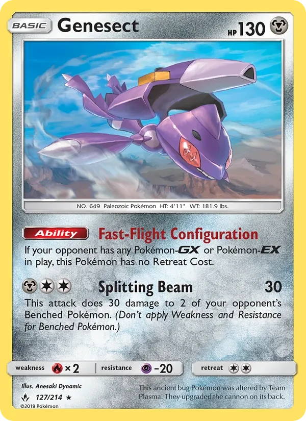 Genesect 127/214 Unbroken Bonds Pokémon card