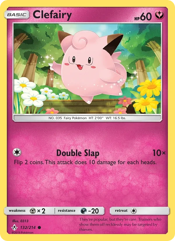 Clefairy 132/214 Unbroken Bonds Pokémon card