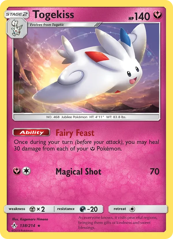 Togekiss 138/214 Unbroken Bonds Pokémon Karte