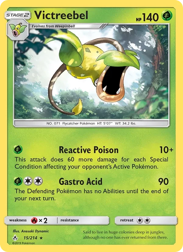 Victreebel 15/214 Unbroken Bonds Pokémon card
