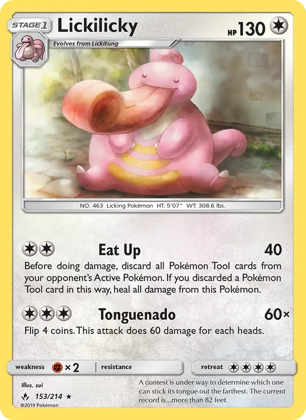 Lickilicky 153/214 Unbroken Bonds Pokémon card