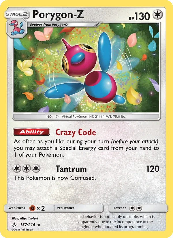 Porygon-Z 157/214 Unbroken Bonds Pokémon card