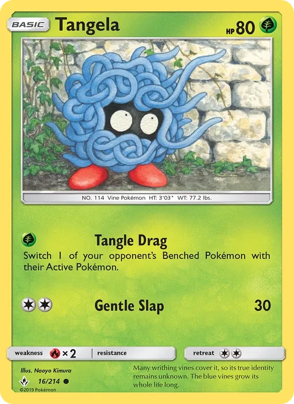 Tangela 16/214 Unbroken Bonds Pokémon card