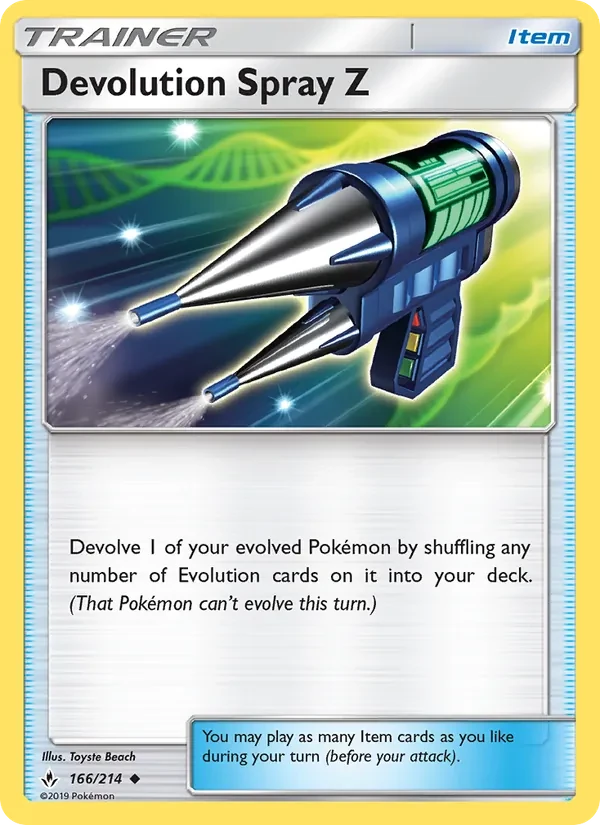 Devolution Spray Z 166/214 Unbroken Bonds Pokémon card