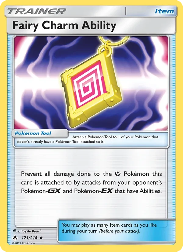 Fairy Charm Ability 171/214 Unbroken Bonds Pokémon card