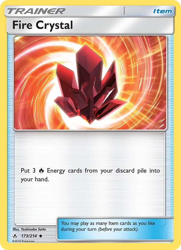 Fire Crystal 173/214 Unbroken Bonds Pokémon card