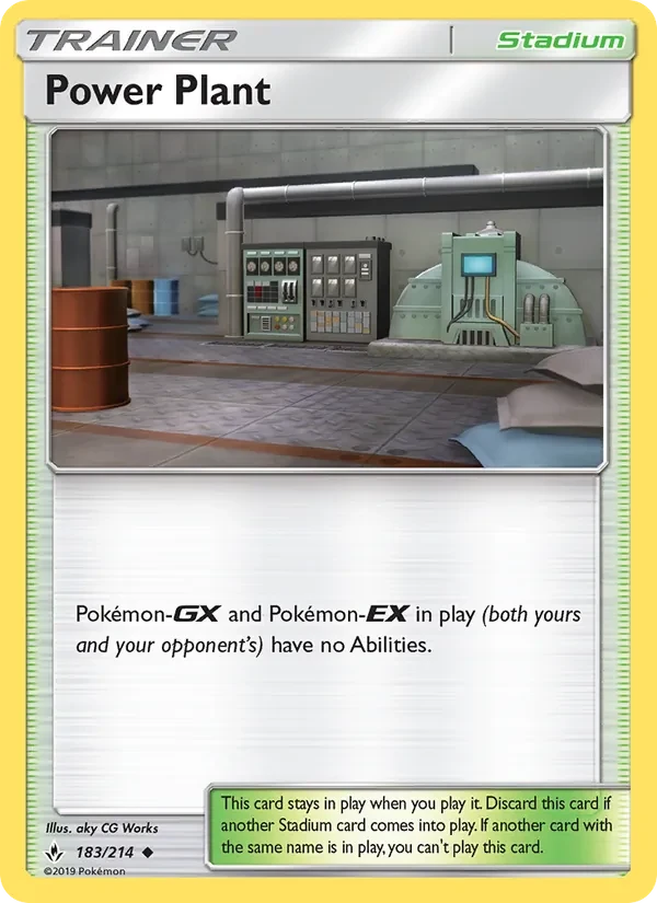 Power Plant 183/214 Unbroken Bonds Pokémon Karte